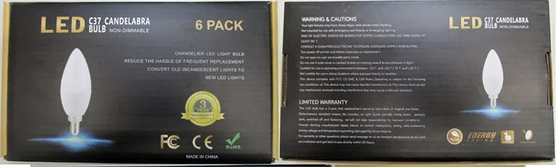 Lampadina a LED «LED C37 Candelabra Bulb Non-Dimmable (6-pack)» — foto 1 dell'alert A12/01100/20