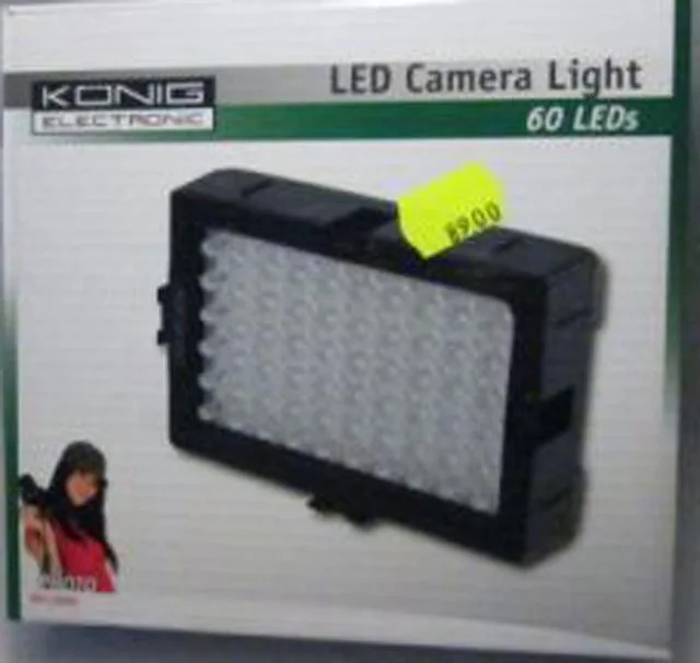 Luce della fotocamera a LED fornita con un caricabatterie «LED Camera Light 60 LEDs» — foto 4 dell'alert A12/0988/13