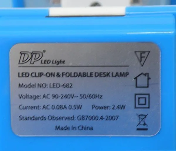 Lampada da tavolo «LED clip-on & foldable desk lamp» — foto 3 dell'alert A12/0322/17