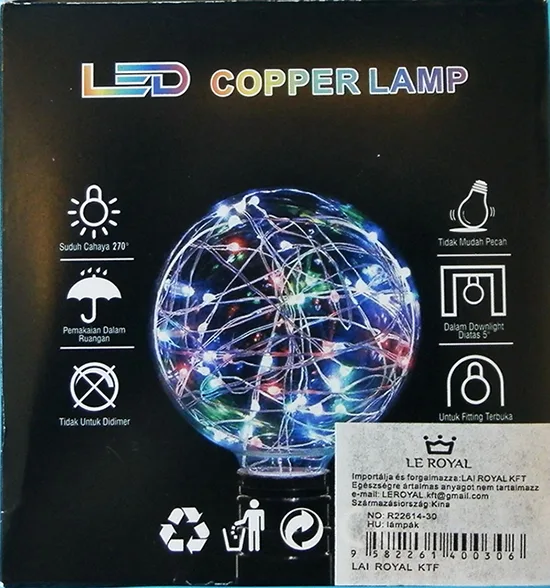 Luce notturna «LED COPPER LAMP» — foto 3 dell'alert A12/00571/22