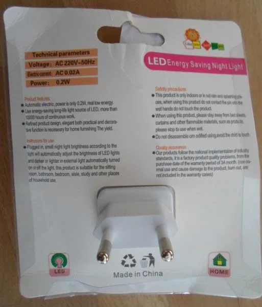 Luce notturna del LED «LED Energy Saving Night Light» — foto 4 dell'alert A12/1299/18