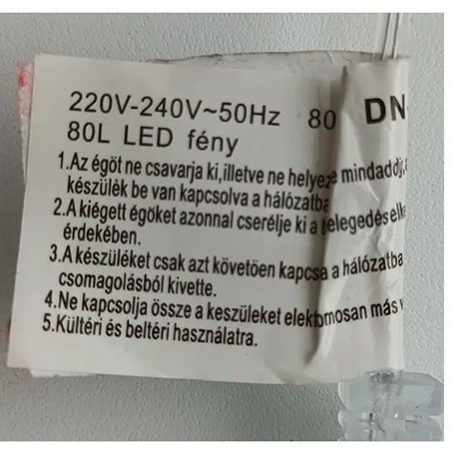 Catena di illuminazione «LED FÉNYFÜGGÖNY HÁL» — foto 4 dell'alert SR/02327/25