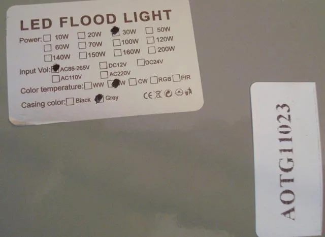 Luce di inondazione «LED Flood Light» — foto 2 dell'alert A12/0069/14