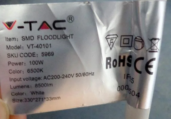 Proiettore a LED «LED Floodlight SMD Series» — foto 2 dell'alert A11/0052/19