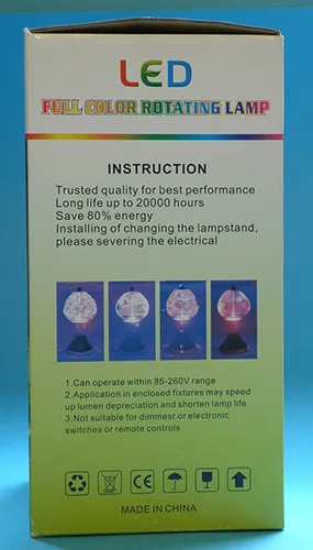 Luce a LED «LED FULL COLOR ROTATING LAMP / Led lampa» — foto 2 dell'alert A12/01782/20