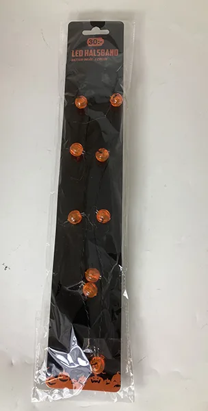 Collana di Halloween «LED halsband (Pumpor) / LED necklace pumpkins» (Dollarstore)