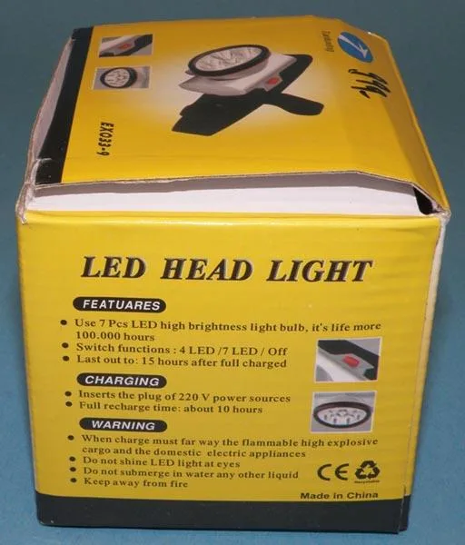 Torcia ricaricabile della testa «LED HEAD LIGHT» (Tanluxing)