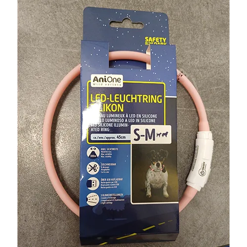Collare per cani «LED-Leuchtring Silikon (ANIO Candy nyakörv)» (ANIONE)