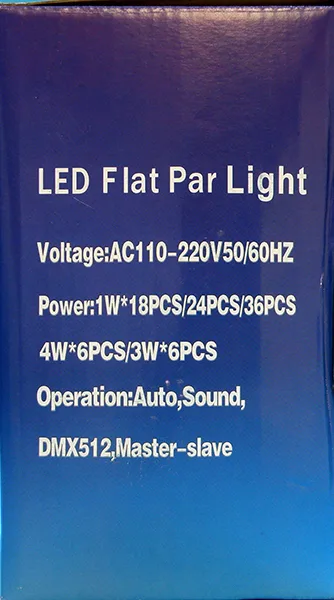 Luce a LED «LED MINI PAR / LED Flat Par Light» — foto 2 dell'alert A12/00128/22