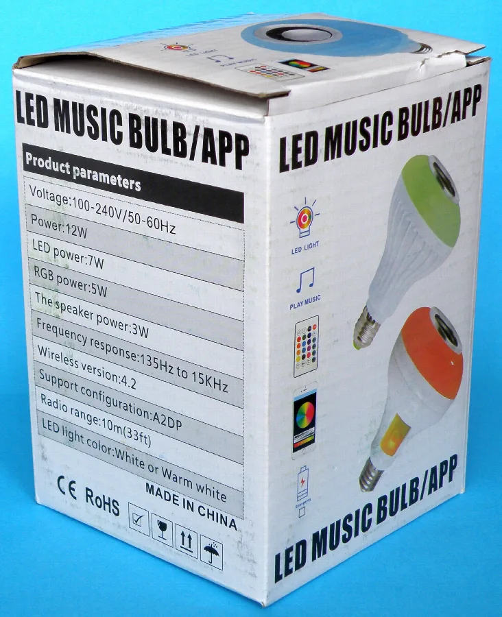 Lampadina musicale a LED «LED MUSIC BULB/APP» — foto 2 dell'alert A12/00170/21