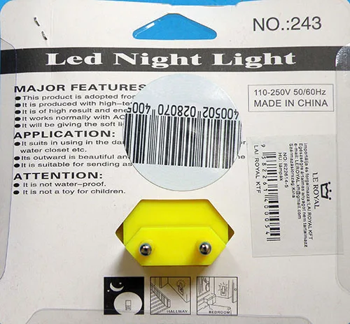 Luce notturna «Led Night Light» — foto 2 dell'alert A12/01297/21