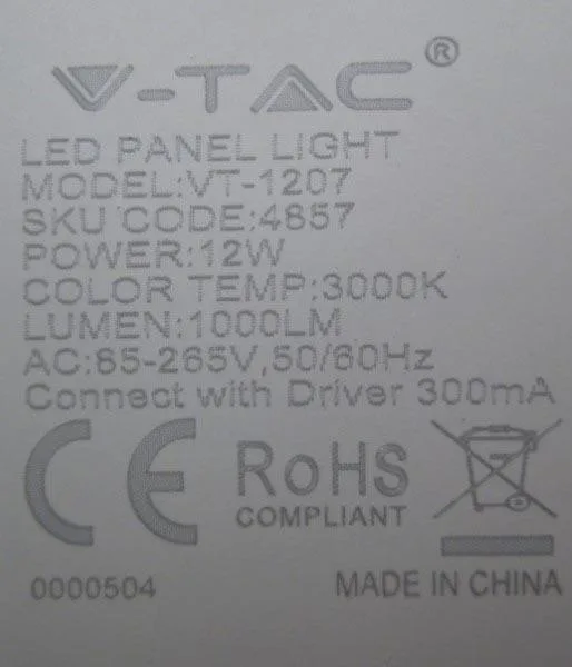 Luce del LED «LED Panellight» — foto 2 dell'alert A12/0838/18