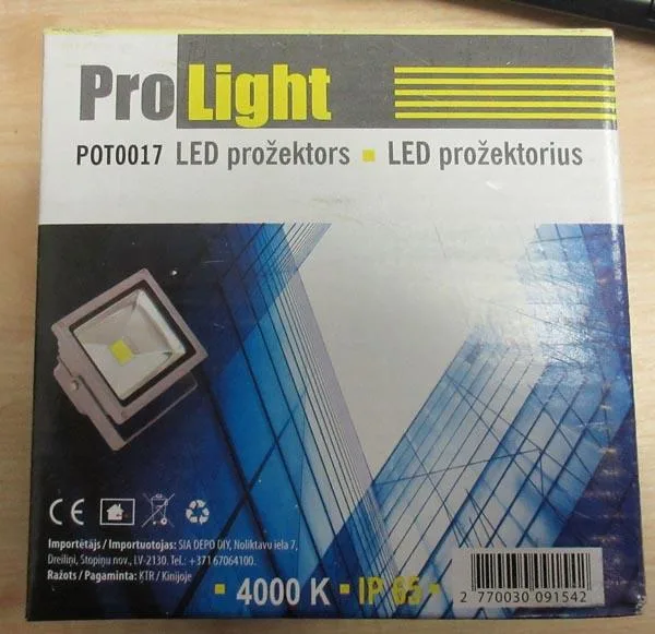 Proiettore a LED «LED prožektors ('LED Floodlight ')» — foto 1 dell'alert A11/0110/16