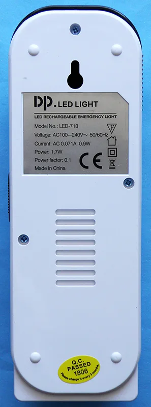 Lampada a LED portatile «LED Rechargeable Emergency Light» — foto 3 dell'alert A12/00521/20