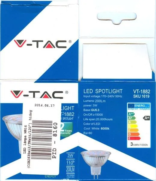 Faretto a LED «LED SPOTLIGHT/LED lámpa MR16» — foto 3 dell'alert A12/0611/15