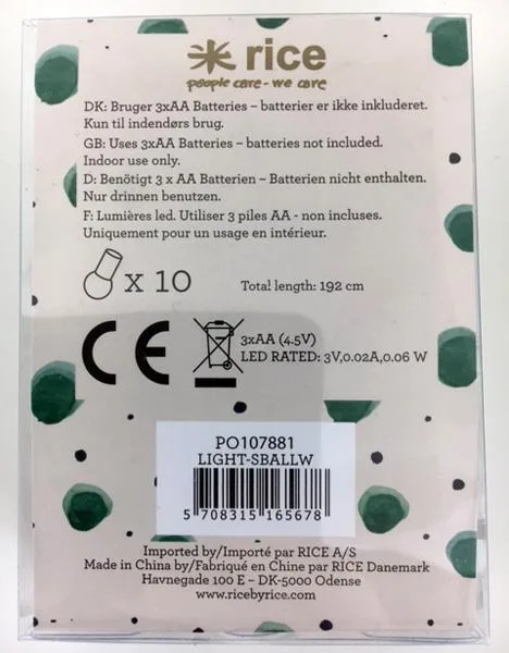 Luce della stringa del LED «LED String Light Mini Globes» — foto 2 dell'alert A12/1300/19