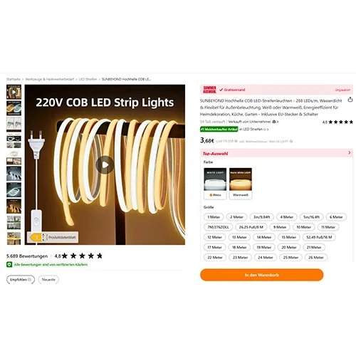 Luce a LED «LED Strip» — foto 7 dell'alert SR/02810/25