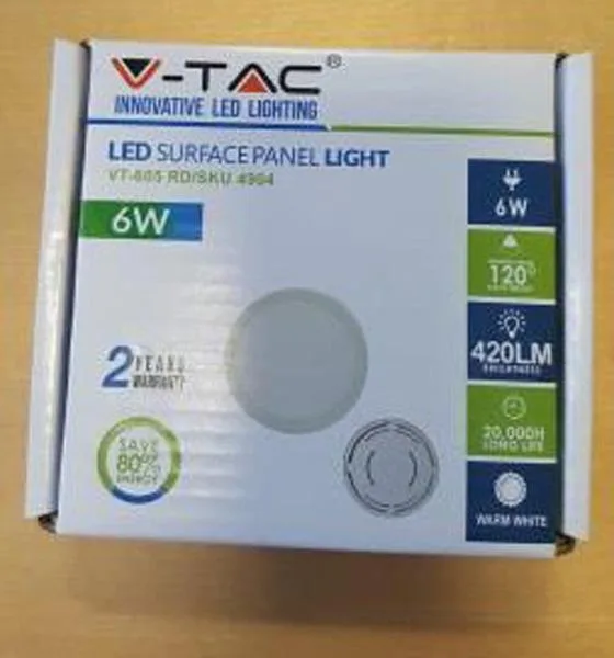 Lampada da soffitto «LED surface panel light» (V-TAC)