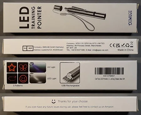Puntatore laser «LED TRAINING POINTER;/ "Cat Toys LED Pointer, U…at Dog Chaser, Idea Gift" (on the packag…» — foto 3 dell'alert A12/00098/23