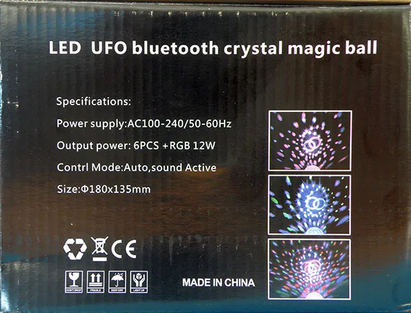 Luce del LED «LED UFO bluetooth crystal magic  ball»