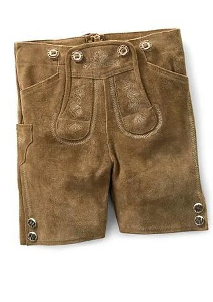 Lederhose per bambini «Lederhose "Fritz", "hasel", "Velour"» (COUNTRY MADDOX)