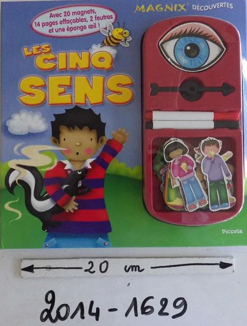 Libro di giocattoli «Les Cinq Sens; Le Temps» (MAGNIX - Editions PICCOLIA)