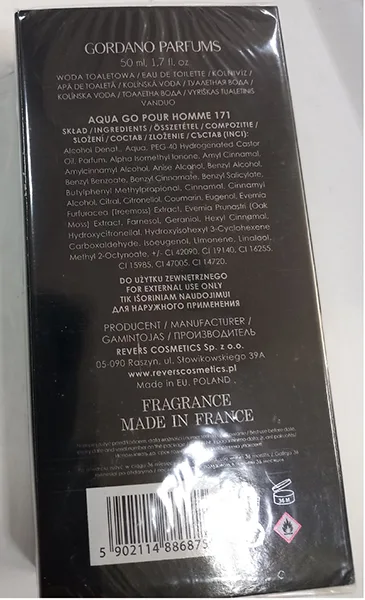 Eau de toilette «Let's Go Aqua Vita Perfecto / Aqua Go Pour Home 171» — foto 2 dell'alert A12/01019/23