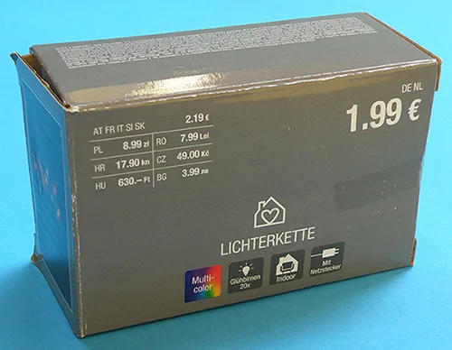 Catena di illuminazione «LICHTERKETTE» (Kik Textilien und Non-Food GmbH.)