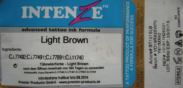 Inchiostro del tatuaggio &amp; #13; &amp; #13; «Light Brown» — foto 1 dell'alert A12/1380/12