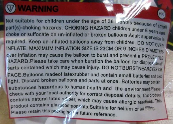 Palloncini a LED «Light up balloons» — foto 2 dell'alert A12/1197/19