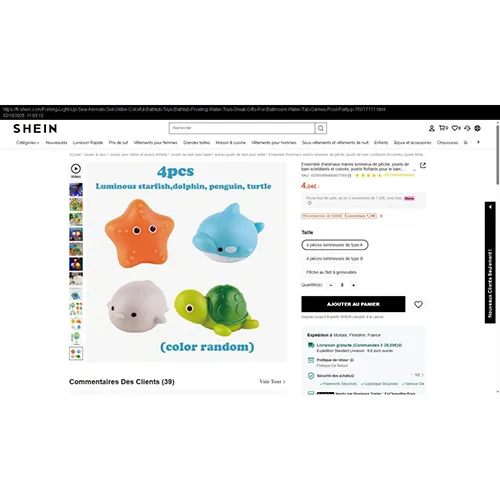 Giocattolo da bagno «Light-up sea animals»