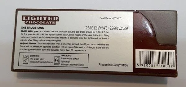 Accendino novità «LIGHTER CHOCOLATE» — foto 2 dell'alert A12/1669/17