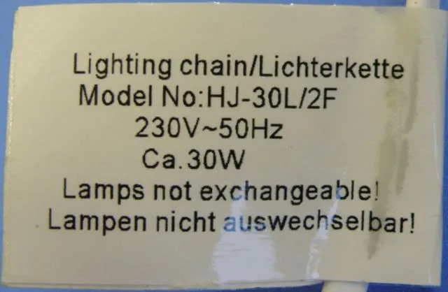 Catena di illuminazione «Lighting Chain» — foto 1 dell'alert A12/0925/13
