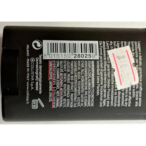 Deodorante «Linea Uomo» — foto 3 dell'alert SR/02091/25