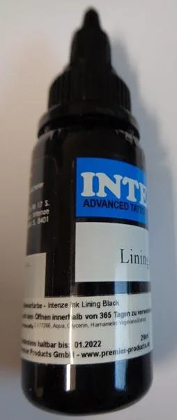 Inchiostro del tatuaggio «Lining Black» (Intenze)