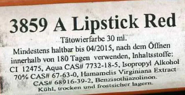 Inchiostro del tatuaggio «Lipstick Red» — foto 3 dell'alert A12/1775/12