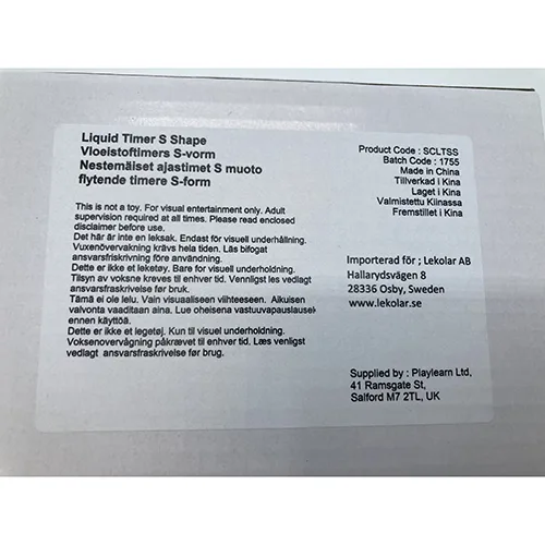 Clessidra liquida «Liquid Timer S Shape» — foto 1 dell'alert A12/00368/24
