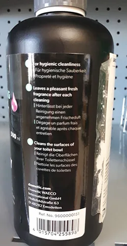 Detersivo liquido per toilette «Liquide sanitaire pour chasse d'eau» — foto 2 dell'alert A11/00002/22