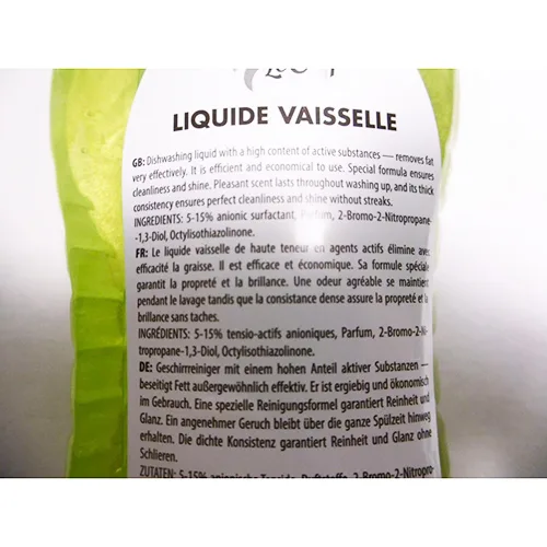 Detergente liquido «Liquide vaiselle» — foto 2 dell'alert OR/00137/25