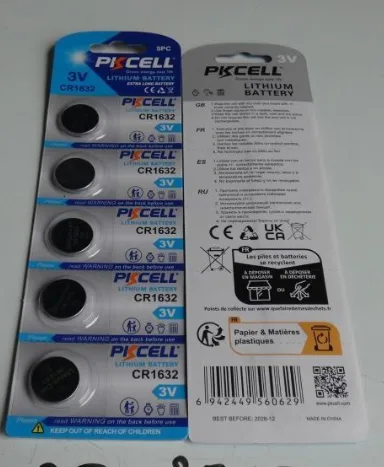 Batterie a bottone «Lithium Battery 3V CR1632» — foto 1 dell'alert A12/02842/23