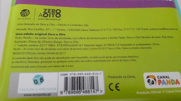 Libro del bagno «Livro de banho do Panda» — foto 4 dell'alert A12/1816/17