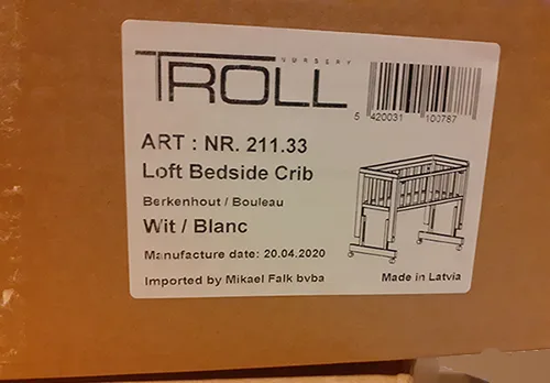 Letto a pelo «Loft Bedside Crib» (TROLL nursery)
