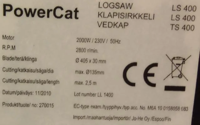 Sega circolare «Logsaw» (PowerCat)