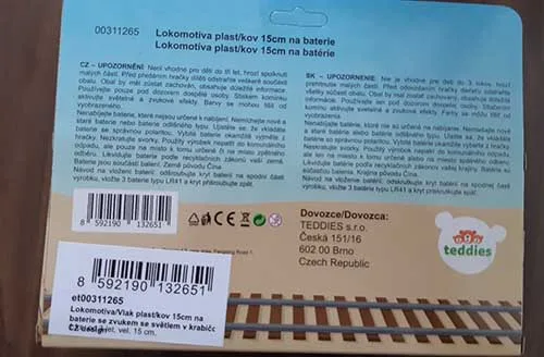 Giocattolo a batteria «Lokomotiva/Vlak» — foto 3 dell'alert A12/00805/22