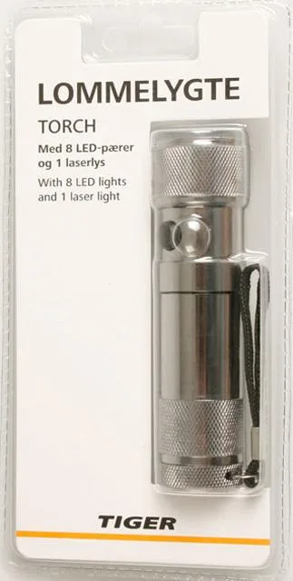 Torcia con luce laser «Lommelygte» (Tiger)