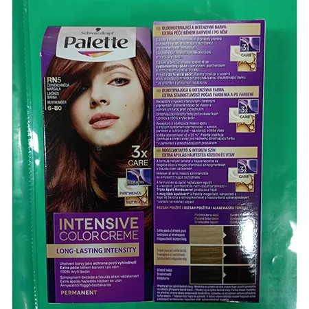 Tinture per capelli «Long-lasting and intense color, extra care after dyeing, INTENSIVE COLOR CREME, RN5 red-b» (PALETTE)