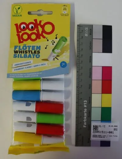 Fischietti «Look o look Flöten Erdbeergeschmack»