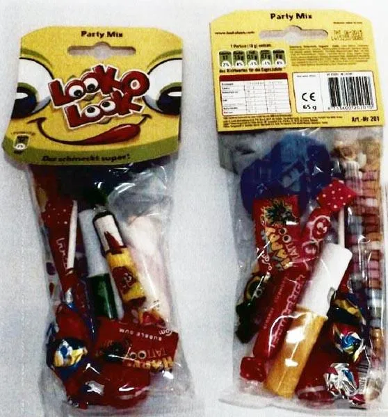 Fischio per bambini con dolci «Look O Look Party mix» (TM Essentials)