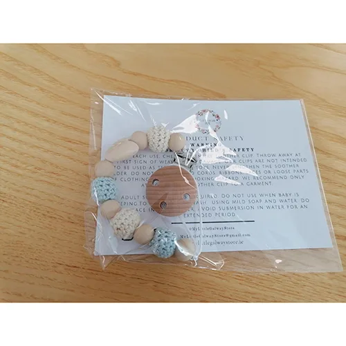 Supporto del succhietto del bambino «Love Baby Blue Soother Clip» (My Little Galway Store)