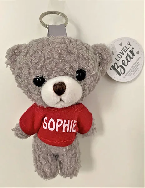 Portachiavi con un peluche giocattolo «Lovely Bear» (Editions du Tonnerre EDT)